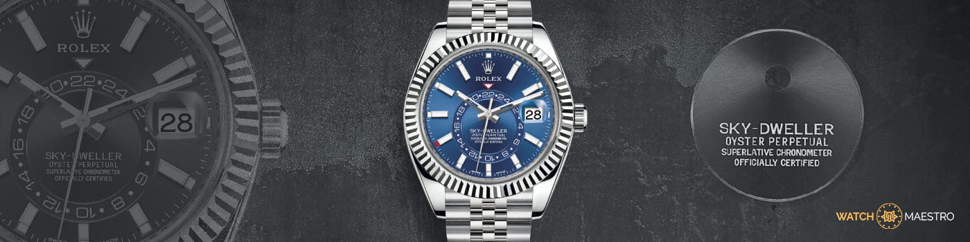 Rolex Sky Dweller oystersteel with blue dial