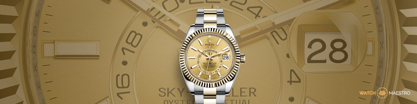 Rolex Sky Dweller gold dial