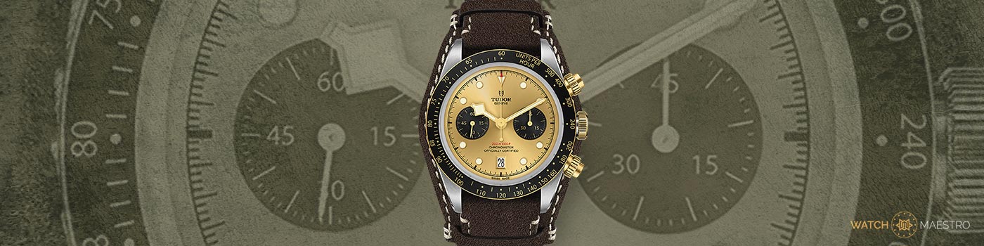 Tudor watch with champagne dial