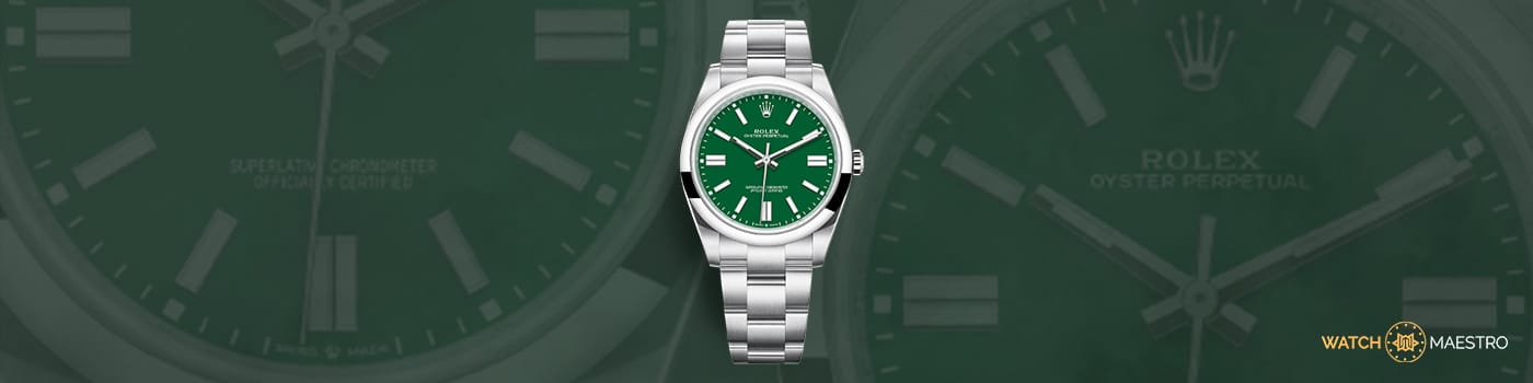 Rolex Oyster Perpetual with green dial