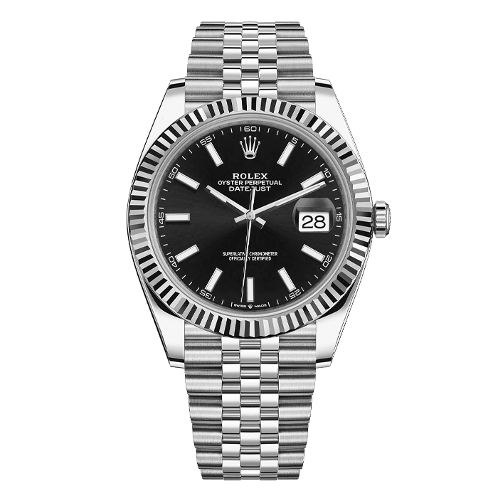 Rolex Datejust Black 41mm Fluted bezel