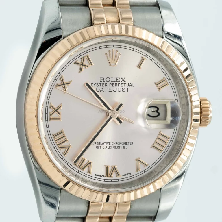 Rolex Datejust 36mm Rose Gold Pink Roman dial