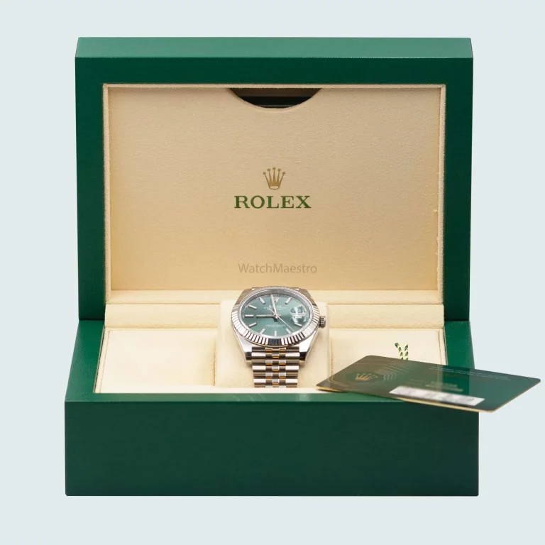 Rolex Datejust Green Dial box and papers
