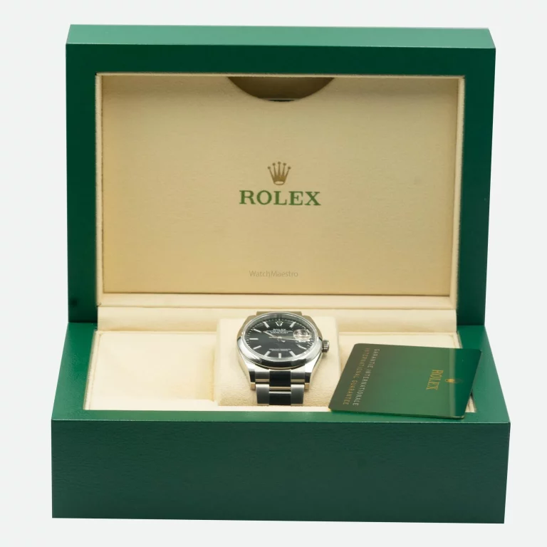 Rolex Datejust 36mm Black Dial Box