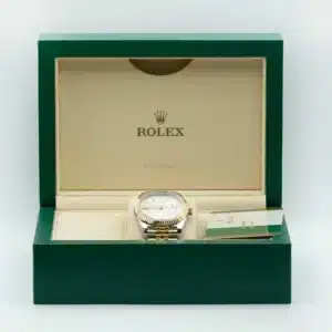 Rolex Datejust 41 two tone silver dial box