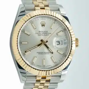 Rolex Datejust 41mm two tone silver dial