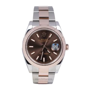 Rolex Datejust 41 Two Tone Rose Gold with Chocolate Dial