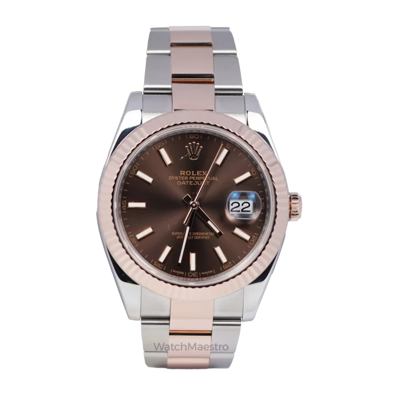 Rolex Datejust 41 Two Tone Rose Gold with Chocolate Dial