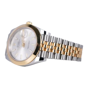 Datejust 41 Silver Dial Two Tone Jubilee bracelet & Yellow Gold Smooth Bezel