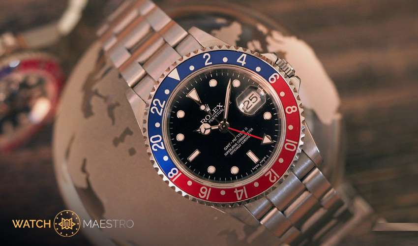 Set 3 time zones on Rolex GMT Master II