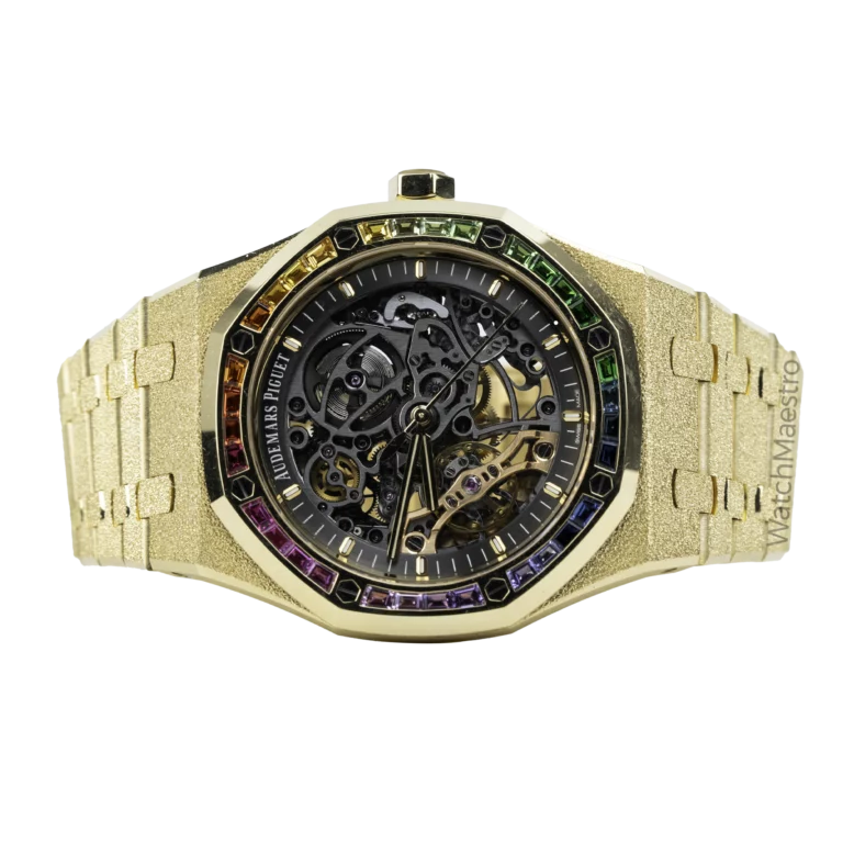 AP Royal Oak Frosted Gold Openworked Rainbow 10
