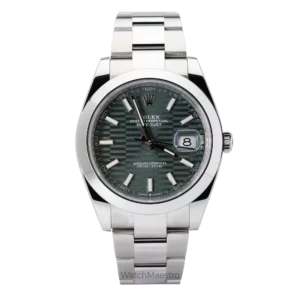 Rolex Datejust 41 Smooth Green Motif Oyster (1)