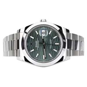 Rolex Datejust 41 Smooth Green Motif Oyster (2)