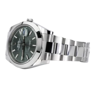 Rolex Datejust 41 Smooth Green Motif Oyster (3)