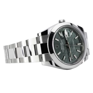 Rolex Datejust 41 Smooth Green Motif Oyster (4)