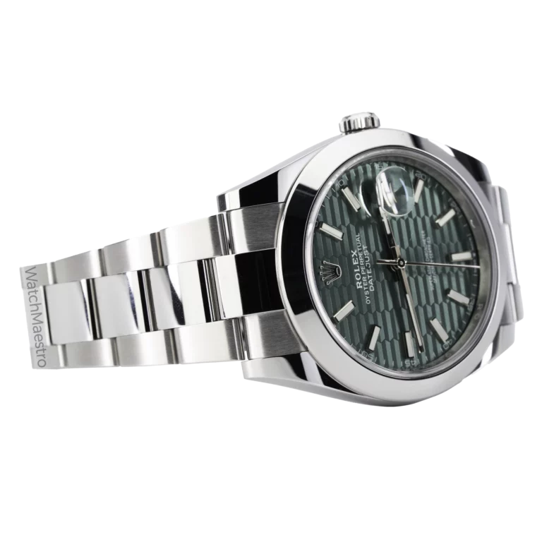 Rolex Datejust 41 Smooth Green Motif Oyster (4)