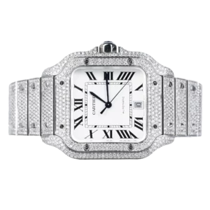 Cartier Santos Diamonds White Roman 1