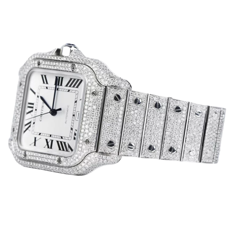 Cartier Santos Diamonds White Roman 2