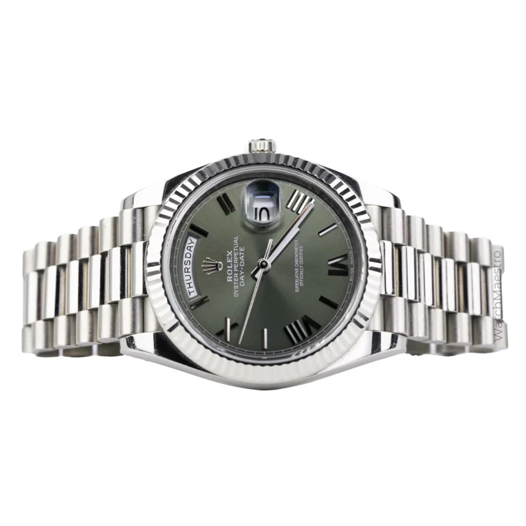 Rolex Day Date Olive Green White Gold 2