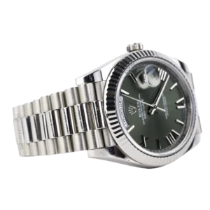 Rolex Day Date Olive Green White Gold 7