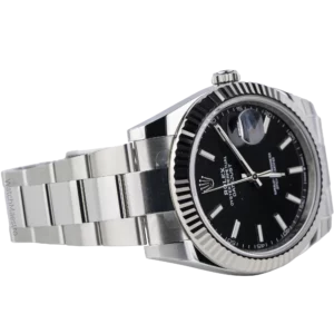 Rolex Datejust 41 Black Fluted Oyster (4)