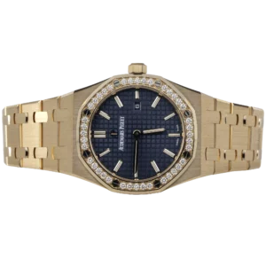 AP Royal Oak Rose Gold Blue Dial Diamond Bezel (2)