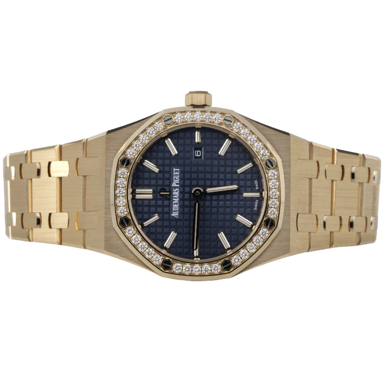 AP Royal Oak Rose Gold Blue Dial Diamond Bezel (2)