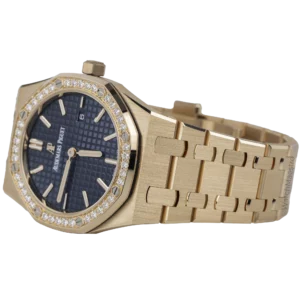 AP Royal Oak Rose Gold Blue Dial Diamond Bezel (3)