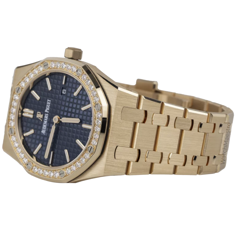 AP Royal Oak Rose Gold Blue Dial Diamond Bezel (3)