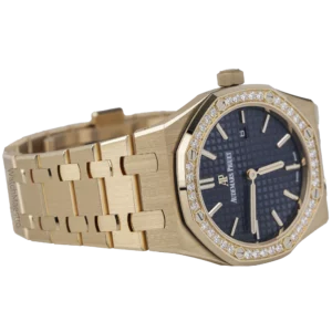 AP Royal Oak Rose Gold Blue Dial Diamond Bezel (4)