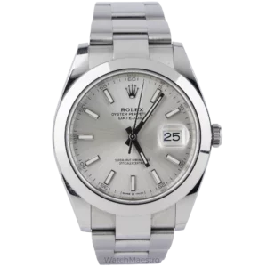 Rolex Datejust Silver Smooth Oyster (1)