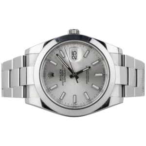 Rolex Datejust Silver Smooth Oyster (2)