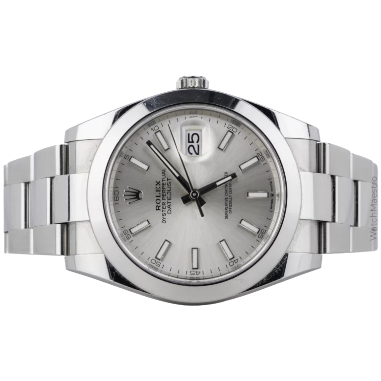 Rolex Datejust Silver Smooth Oyster (2)