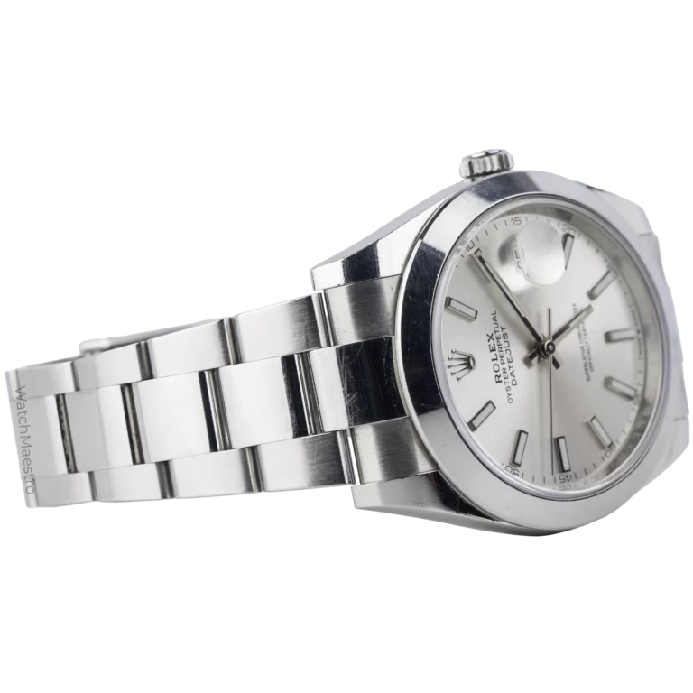 Rolex Datejust Silver Smooth Oyster (4)