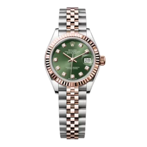 Rolex Datejust 28 Everose Gold Green Diamond Product