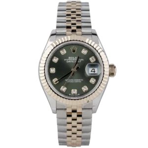 Rolex Datejust 28mm Green Diamond Two Tone (1)