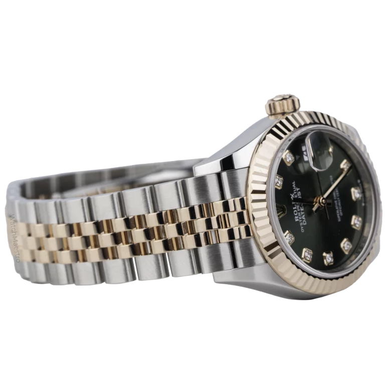 Rolex Datejust 28mm Green Diamond Two Tone (4)