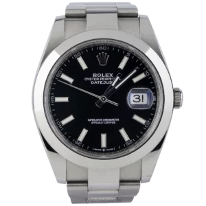 Rolex Datejust 41 Black Oyster Smooth (1)