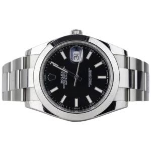 Rolex Datejust 41 Black Oyster Smooth (2)