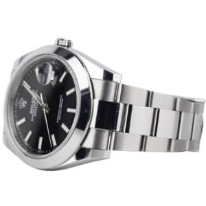 Rolex Datejust 41 Black Oyster Smooth (3)