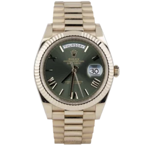 Rolex Day-Date Rose Gold Olive Roman (1)