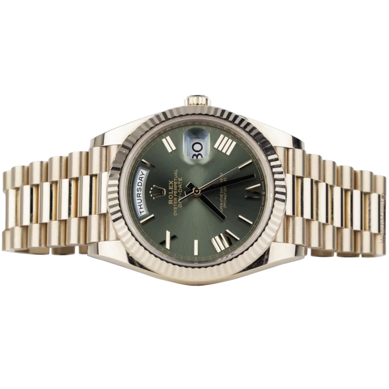 Rolex Day-Date Rose Gold Olive Roman (2)