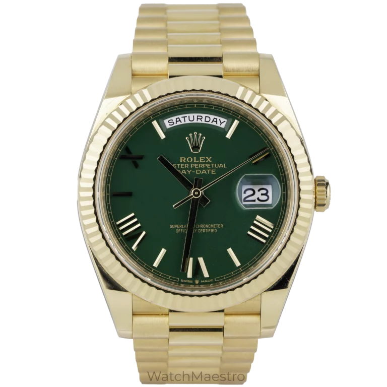 Rolex Day Date YG Green Roman (1)