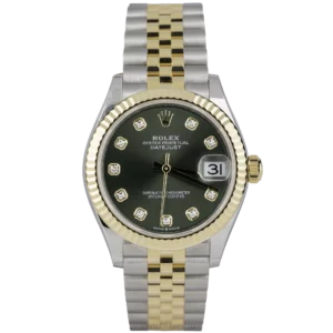 Rolex Datejust 31 Green Diamond YG Jubilee (1)