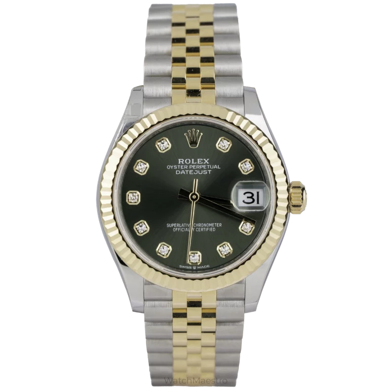 Rolex Datejust 31 Green Diamond YG Jubilee (1)