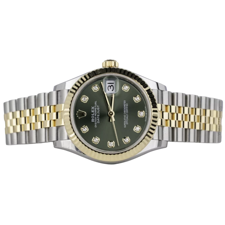 Rolex Datejust 31 Green Diamond YG Jubilee (2)