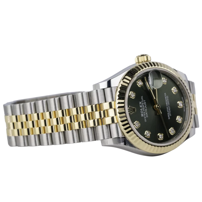 Rolex Datejust 31 Green Diamond YG Jubilee (4)