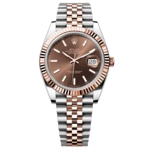 Rolex Datejust 41 Chocolate Two Tone RG Jubilee Fluted