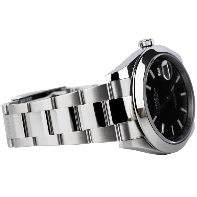 Rolex Datejust Black Dial Smooth Bezel Oyster (4)