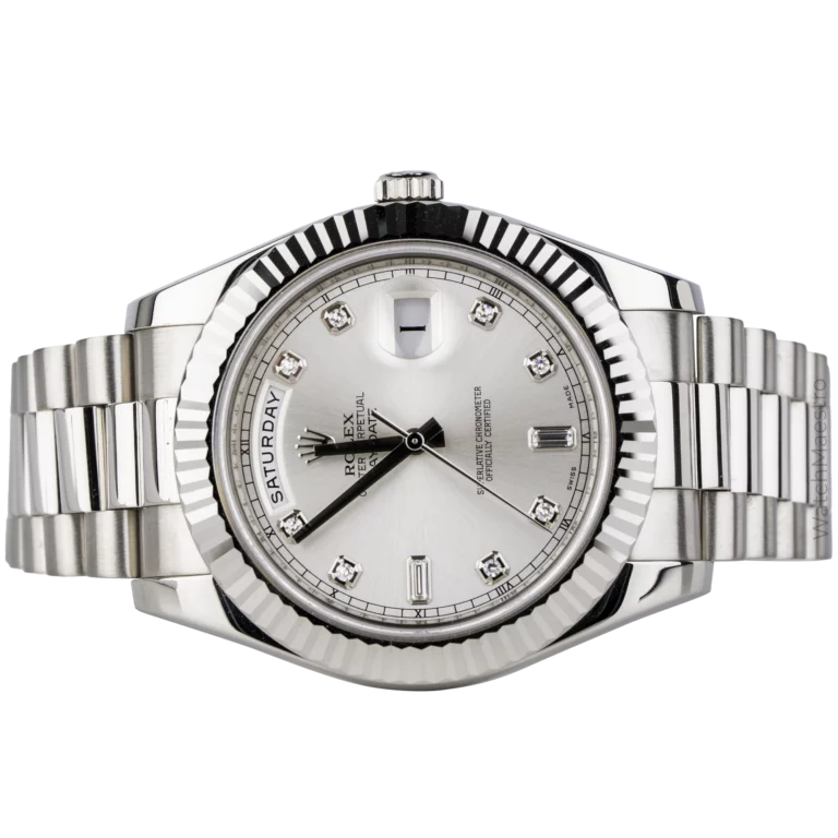 Rolex Day Date 41 Silver Diamonds (2)